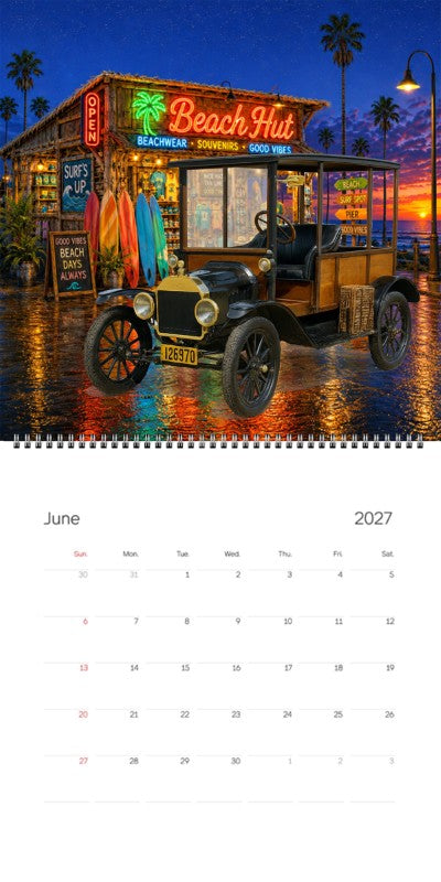 2027 Woodie Neon Calendar 126970-CA