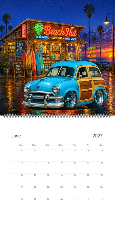 2027 Woodie Neon Calendar 153BPQ-CA