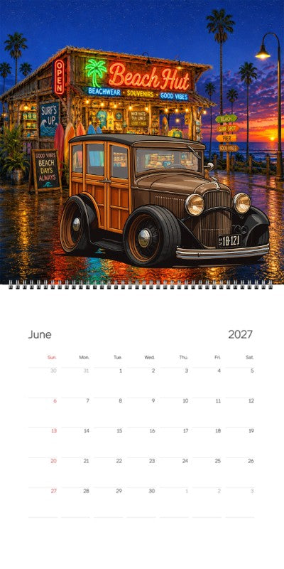 2027 Woodie Neon Calendar 18121-UT