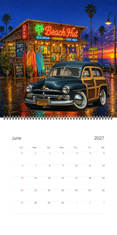 2027 Woodie Neon Calendar 18K525-CA