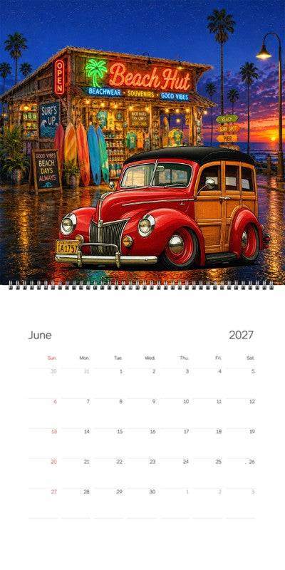 2027 Woodie Neon Calendar 1A1757-CA
