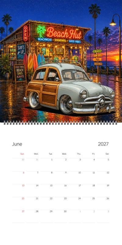 2027 Woodie Neon Calendar 1BP043-CA
