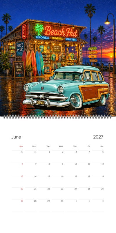 2027 Woodie Neon Calendar 1H52466-CA