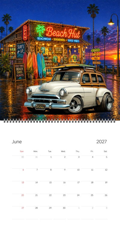 2027 Woodie Neon Calendar 1K71963-CA