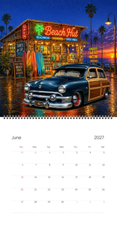 2027 Woodie Neon Calendar 1T98073-CA