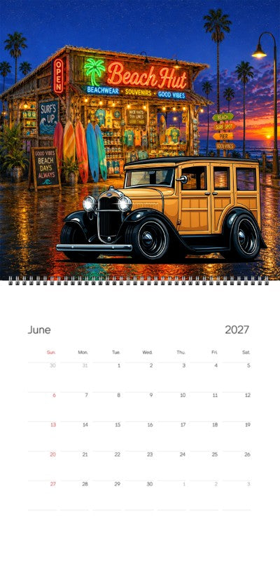 2027 Woodie Neon Calendar 200002-XX