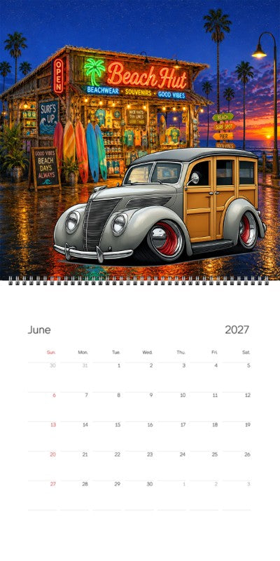 2027 Woodie Neon Calendar 200003-XX