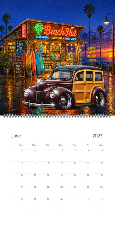 2027 Woodie Neon Calendar 200005-XX