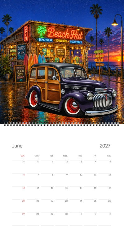 2027 Woodie Neon Calendar 200007-XX