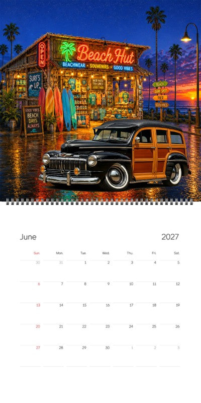 2027 Woodie Neon Calendar 200009-XX