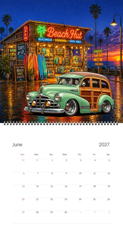 2027 Woodie Neon Calendar 200010-XX
