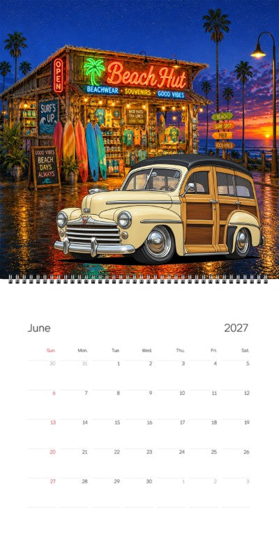 2027 Woodie Neon Calendar 200011-XX