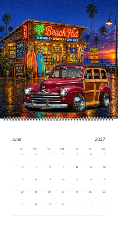 2027 Woodie Neon Calendar 200012-XX