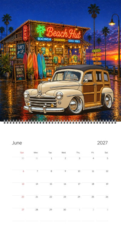 2027 Woodie Neon Calendar 200013-XX