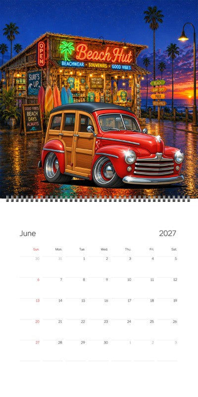 2027 Woodie Neon Calendar 200014-XX
