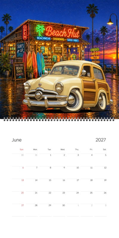 2027 Woodie Neon Calendar 200015-XX