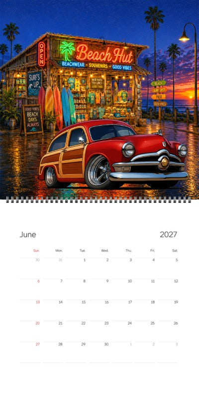 2027 Woodie Neon Calendar 200016-XX