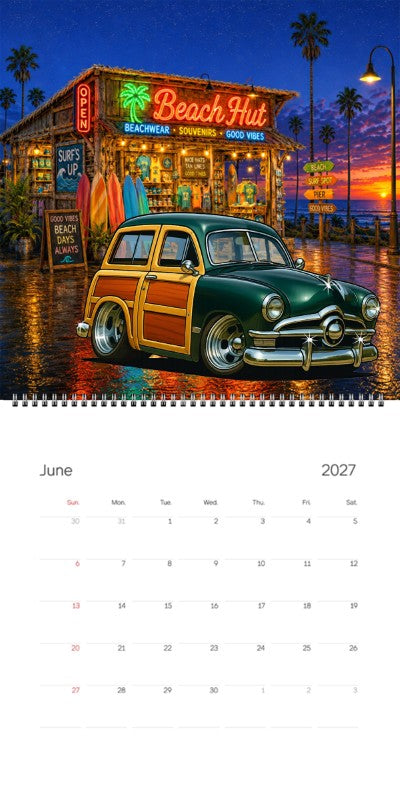2027 Woodie Neon Calendar 200017-XX