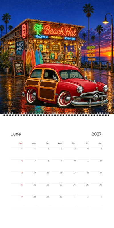2027 Woodie Neon Calendar 200018-XX