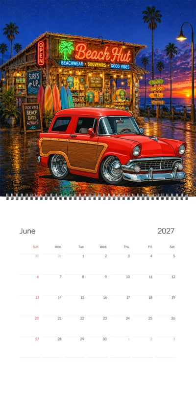 2027 Woodie Neon Calendar 200021-XX