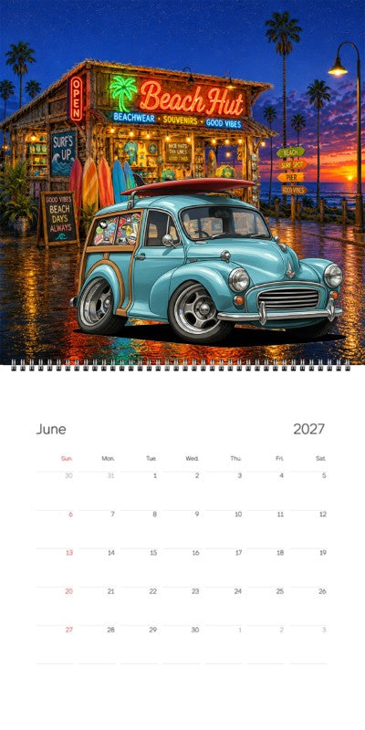 2027 Woodie Neon Calendar 200022-XX