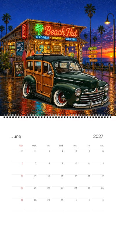 2027 Woodie Neon Calendar 25R667-CA