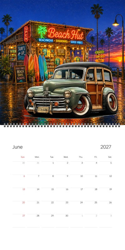 2027 Woodie Neon Calendar 27A9286-CA