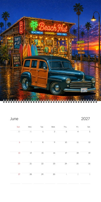 2027 Woodie Neon Calendar 2ABX738-CA