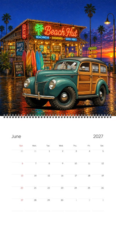 2027 Woodie Neon Calendar 2K1472-CA