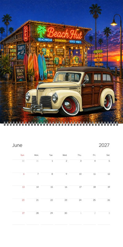 2027 Woodie Neon Calendar 2L14664-CA