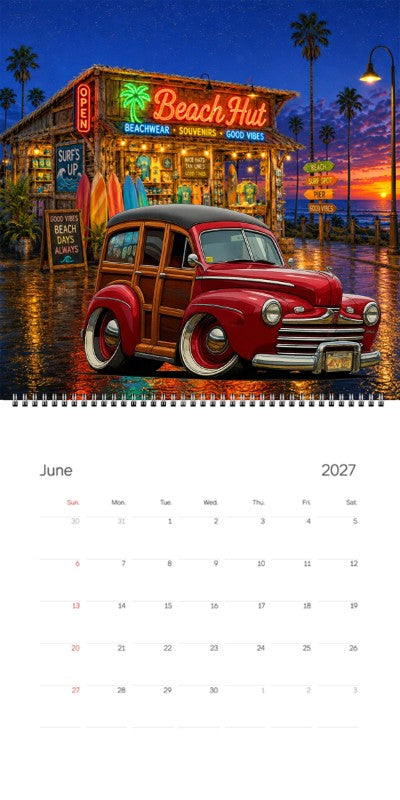 2027 Woodie Neon Calendar 2N2427-CA