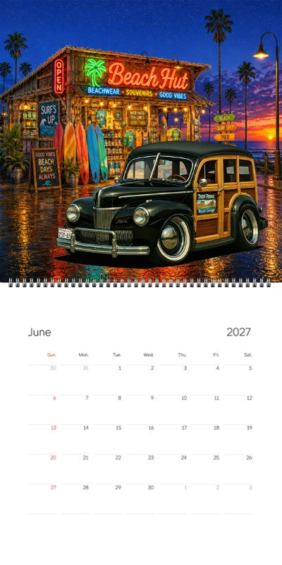 2027 Woodie Neon Calendar 2NTV291-CA