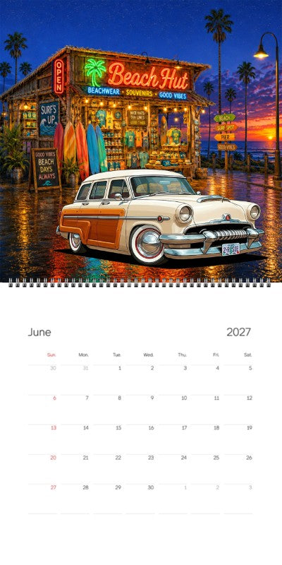 2027 Woodie Neon Calendar 2ROSIE-OR