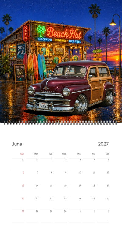 2027 Woodie Neon Calendar 2SCU366-CA