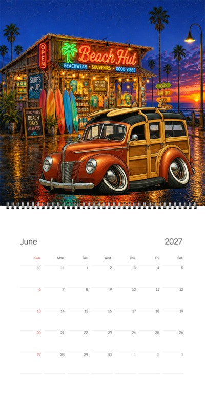 2027 Woodie Neon Calendar 38M242-CA