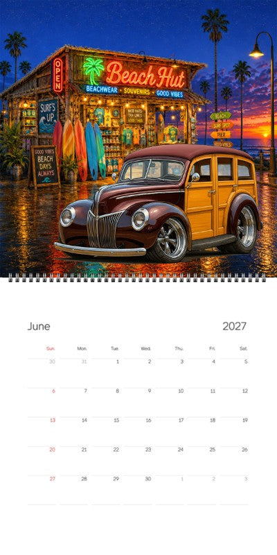 2027 Woodie Neon Calendar 39WOODY-CA