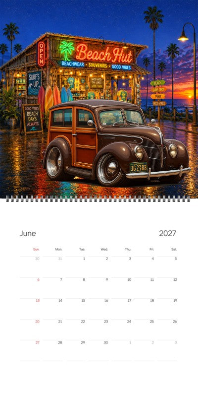 2027 Woodie Neon Calendar 3G2388-CA