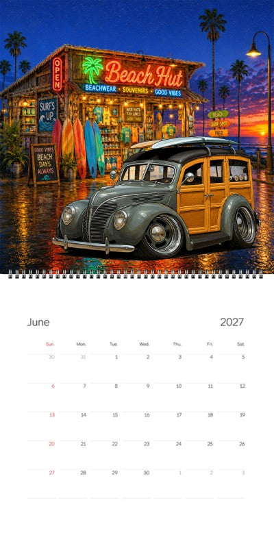 2027 Woodie Neon Calendar 3N4037-CA
