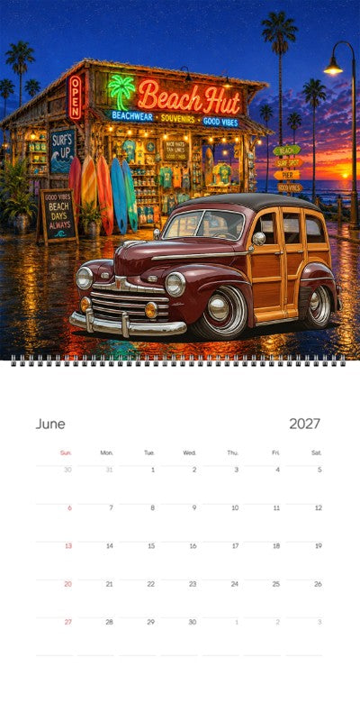 2027 Woodie Neon Calendar 3P3449-CA