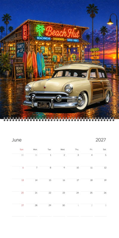2027 Woodie Neon Calendar 3S16056-CA