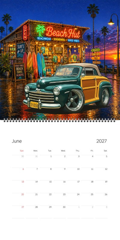 2027 Woodie Neon Calendar 3Y1050-CA