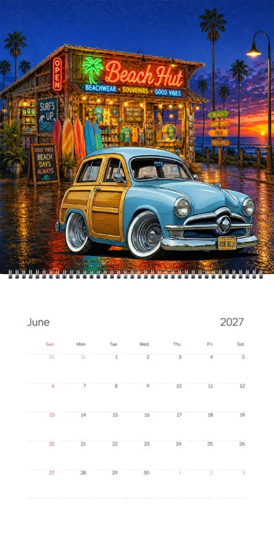 2027 Woodie Neon Calendar 40B8016-CA