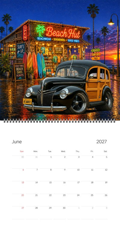 2027 Woodie Neon Calendar 40WOODI-CA
