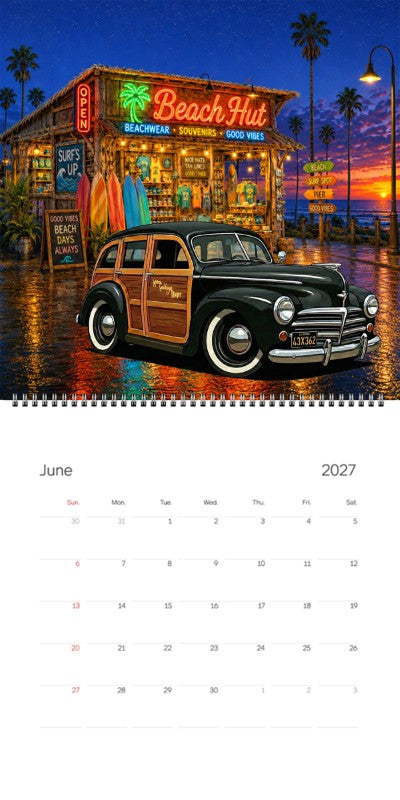 2027 Woodie Neon Calendar 43X362-CA