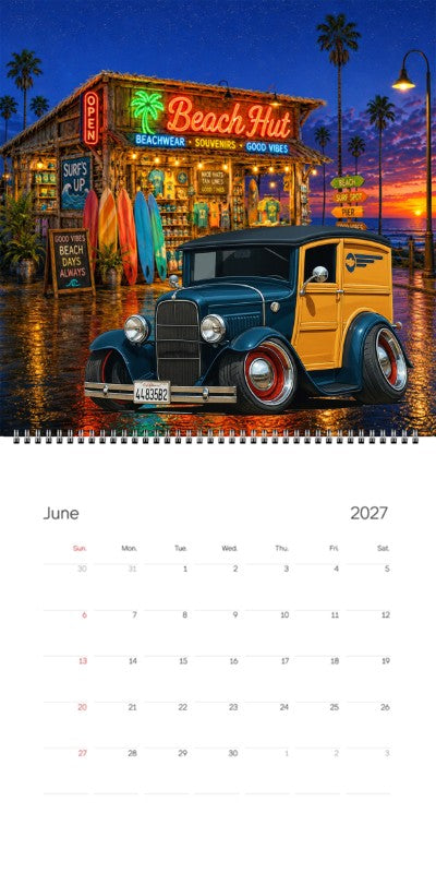 2027 Woodie Neon Calendar 44835B2-CA
