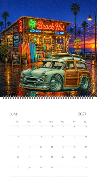 2027 Woodie Neon Calendar 4A41040-CA