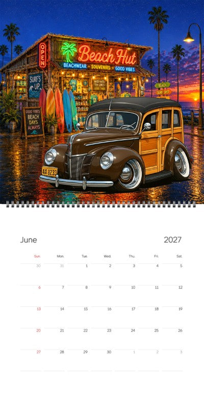 2027 Woodie Neon Calendar 4A8233-CA
