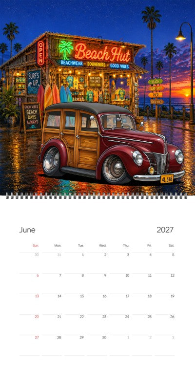2027 Woodie Neon Calendar 4L618-CA