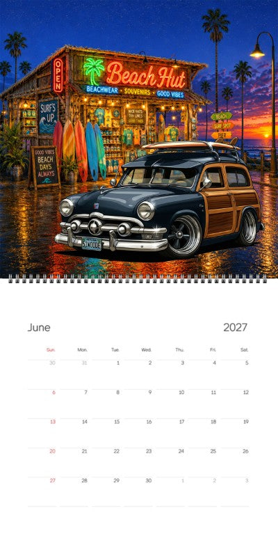 2027 Woodie Neon Calendar 51WOODE-NV