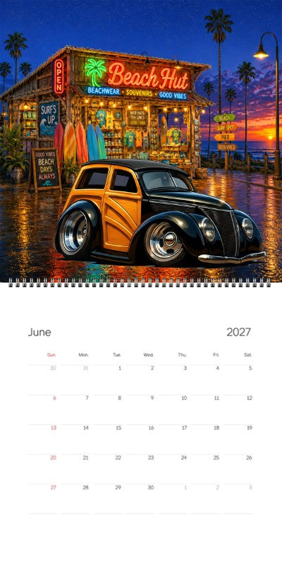 2027 Woodie Neon Calendar 5BIY336-CA